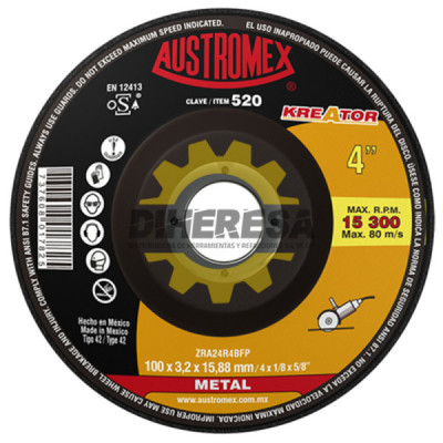 Austromex 520 Disco con centro deprimido para corte de metal