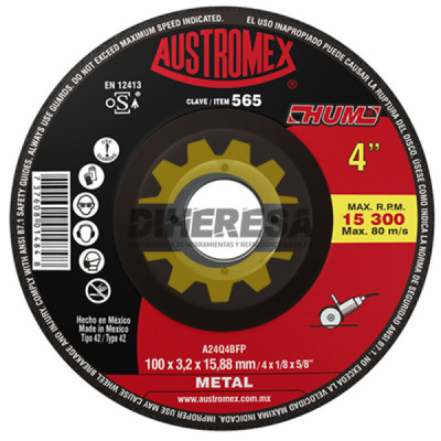 Austromex 565 Disco con centro deprimido para corte de metal