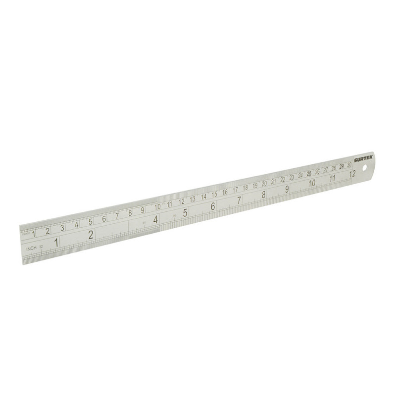 122211 SURTEK Regla de acero inoxidable 12" Surtek | DIHERESA