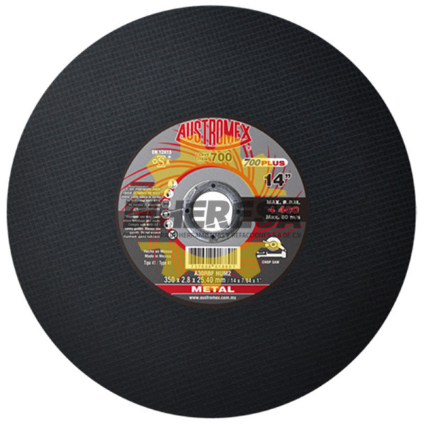 Austromex 700 Disco para corte de metal (huecos)