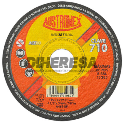 Austromex 710 Disco para corte de metal