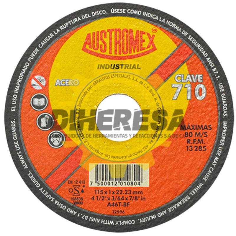 Austromex 710 Disco para corte de metal Austromex 710 Disco para corte de metal