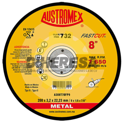 Austromex 732 Disco para corte de metal