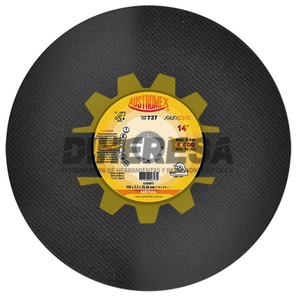 Austromex 737 Disco para corte de metal (huecos)