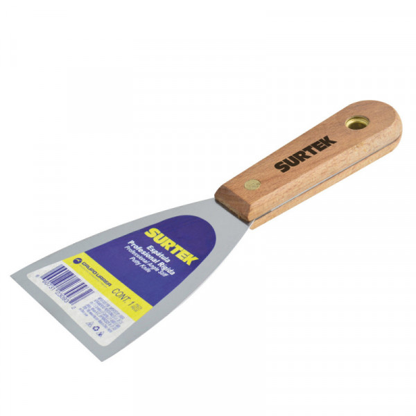 123081 SURTEK Espátula rígida mango de madera 1" Surtek | DIHERESA
