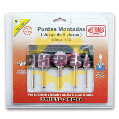 Austromex 755 Juego de puntas montadas rosas