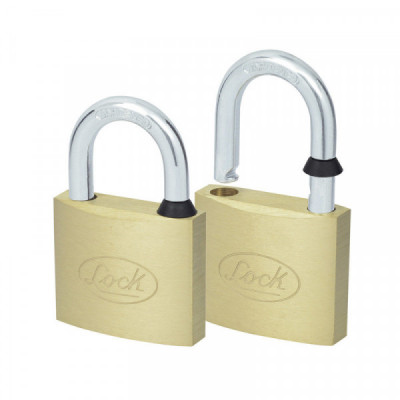 13CA LOCK Juego de 2 candados latón gancho corto 40mm Lock | DIHERESA