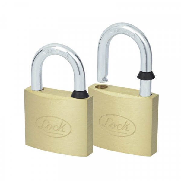 13CA LOCK Juego de 2 candados latón gancho corto 40mm Lock | DIHERESA