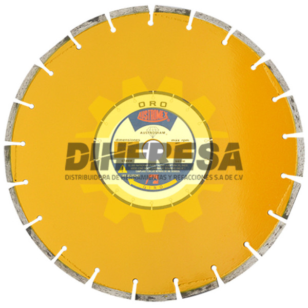 Austromex 838 Disco de diamante amarillo segmentado Asfalto