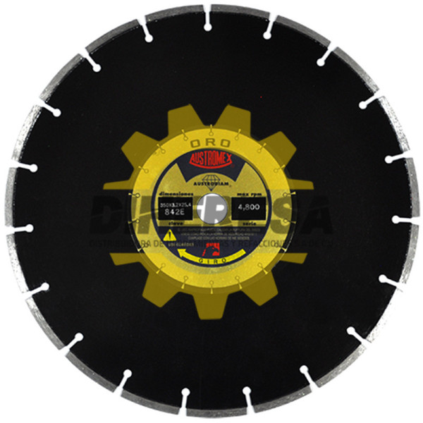 Austromex 842 Disco de diamante negro segmentado Refractario