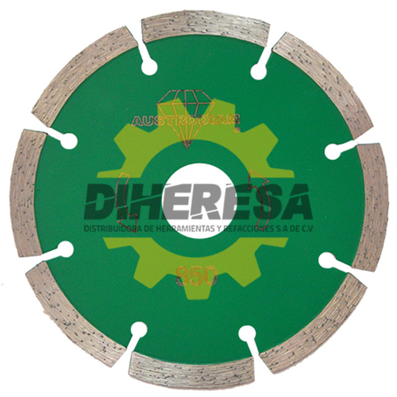 Austromex 850 Disco de diamante verde segmentado Granito Austromex 850 Disco de diamante verde segmentado Granito