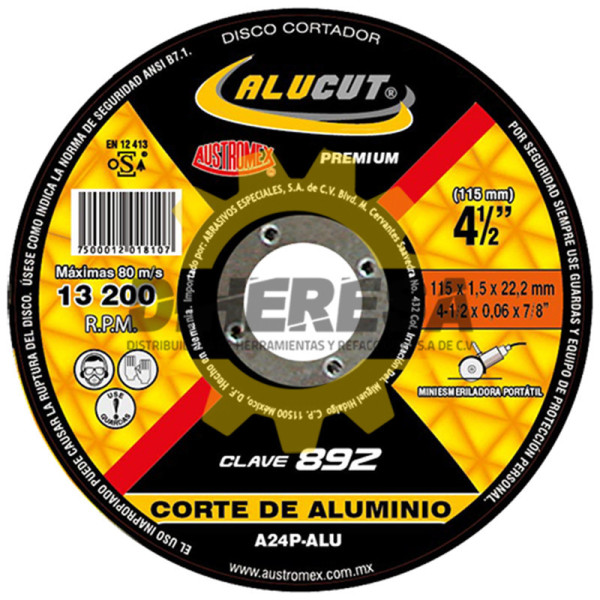 Austromex 892 Disco para corte de aluminio