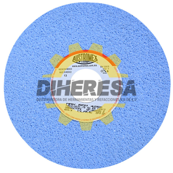Austromex 912 Rueda azul vitrificada para rectificado de acero