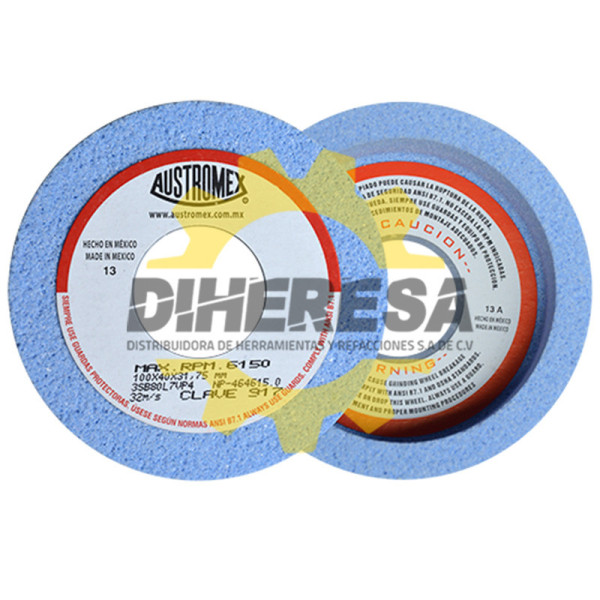 Austromex 917 Rueda azul vitrificada para rectificado de acero