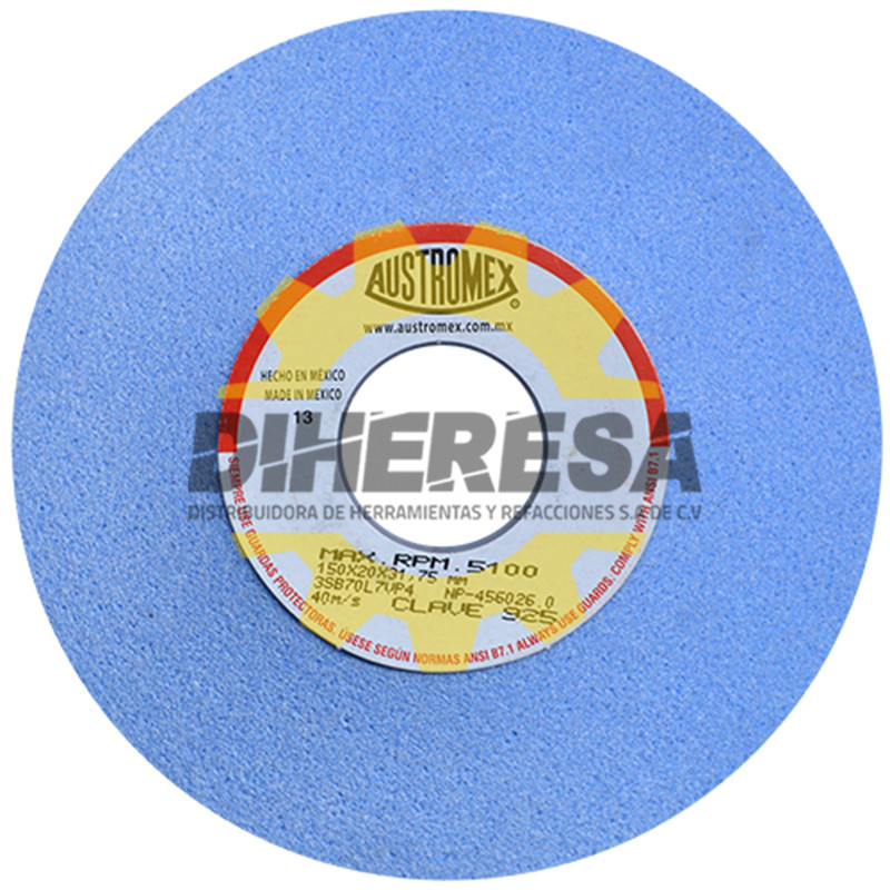 Austromex 925 Rueda azul vitrificada para rectificado de acero Austromex 925 Rueda azul vitrificada para rectificado de acero