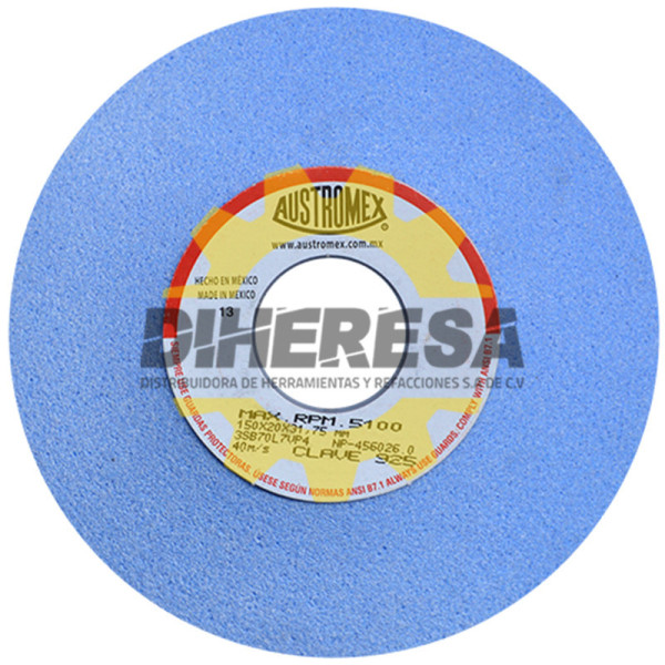 Austromex 925 Rueda azul vitrificada para rectificado de acero