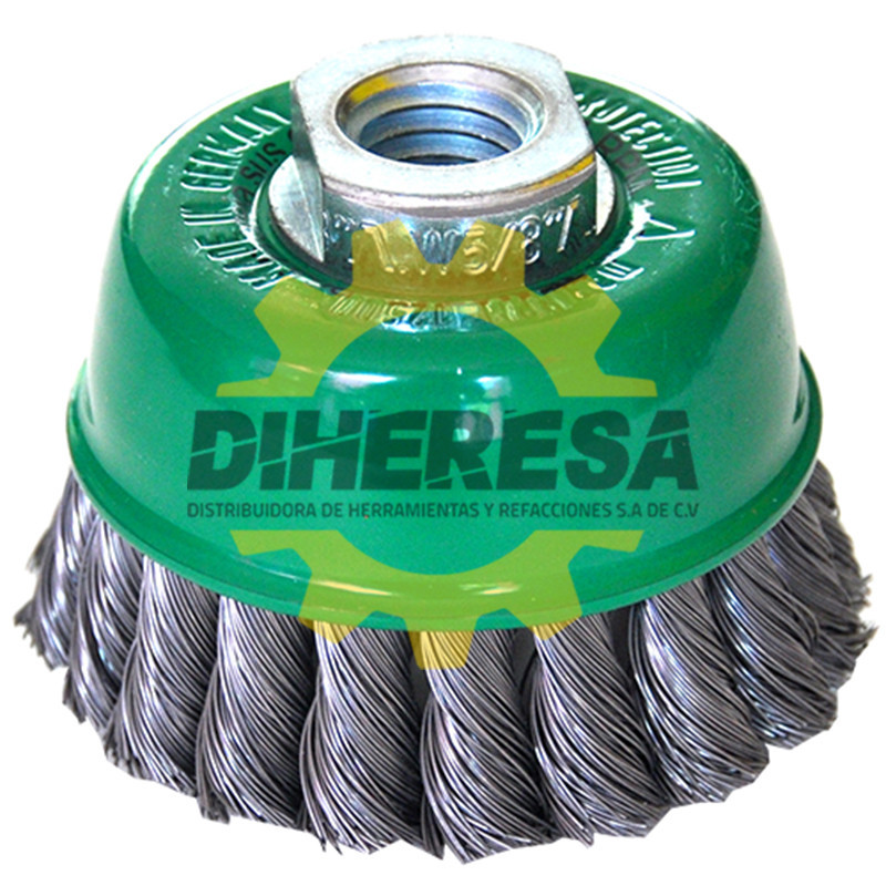 Austromex 965 Cepillo tipo copa de Alambre trenzado Austromex 965 Cepillo tipo copa de Alambre trenzado