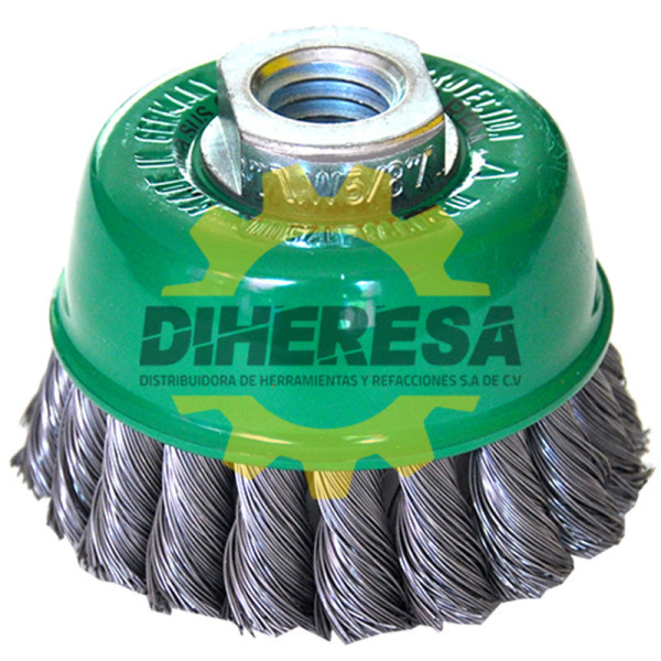 Austromex 965 Cepillo tipo copa de Alambre trenzado