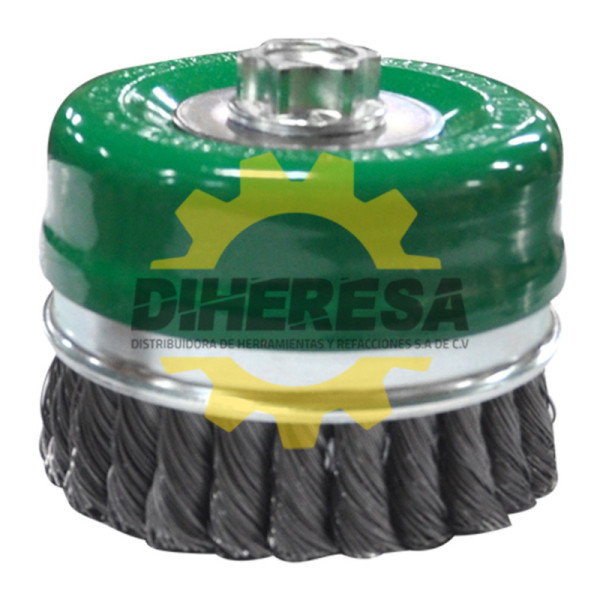 Austromex 968 Cepillo tipo copa de Alambre trenzado