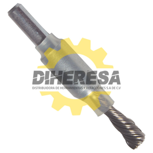 Austromex 982 Cepillo de Alambre inoxidable unitrenza con vástago