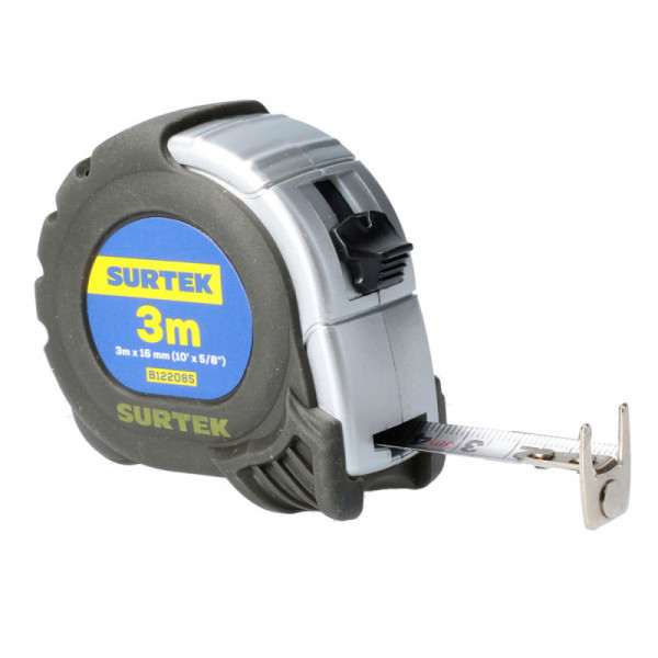 B122085 SURTEK Flexómetro anti-impacto silver 3m x 5/8" Surtek | DIHERESA