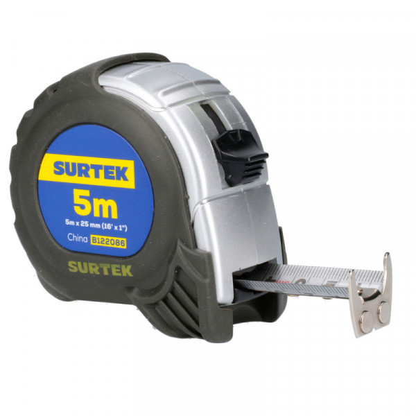B122086 SURTEK Flexómetro anti-impacto silver 5m x 1" Surtek | DIHERESA
