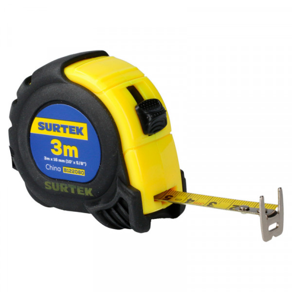 B122080 SURTEK Flexómetro anti-impacto 3m x 5/8" Surtek | DIHERESA