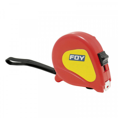 142126 FOY Flexómetro 5m x 3/4  pulgadas  rojo