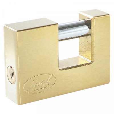 L20C75EB LOCK Candado para cortina de latón llave estándar 75mm Lock | DIHERESA