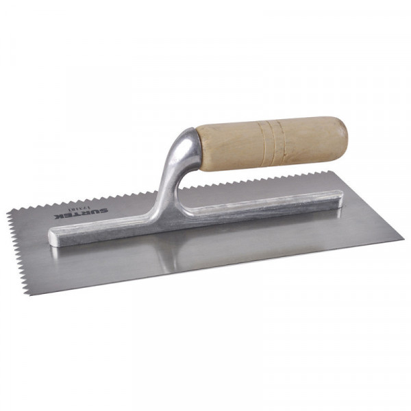 123181 SURTEK Llana profesional con mango de madera 11x5" 10 remaches dentada Surtek | DIHERESA