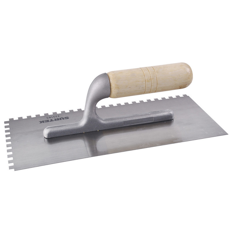 123185 SURTEK Llana profesional con mango de madera 11x5" 6 remaches cuadrada Surtek | DIHERESA 123185 SURTEK Llana profesional con mango de madera 11x5" 6 remaches cuadrada Surtek | DIHERESA