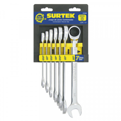 100568 SURTEK Jgo 7 llaves comb matraca pg Surtek | DIHERESA