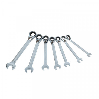 100575 SURTEK Juego de 7 llaves combinadas de matraca reversible métrico Surtek | DIHERESA