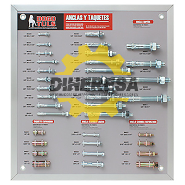 EX1010 EXHIBIDOR  ANCLAS Y TAQUETES 36 PZAS DOGOTULS | DIHERESA