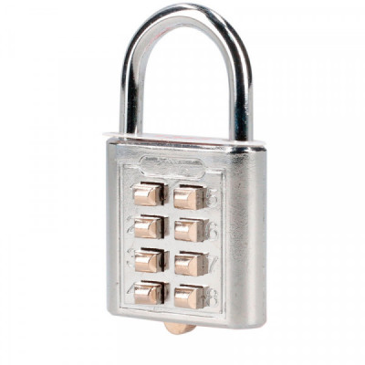 C27C35 LOCK Candado digital corto 35 mm cromo brillante