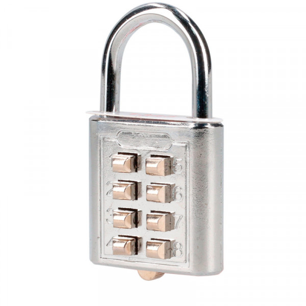 C27C35 LOCK Candado digital corto 35 mm cromo brillante Lock | DIHERESA