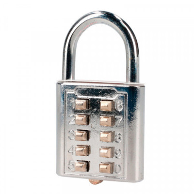 C27C40 LOCK Candado digital corto 40 mm cromo brillante