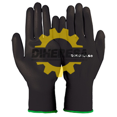 HW3021 GUANTE NYLON PALMA NITRILO NEGRO MED DOGOTULS | DIHERESA
