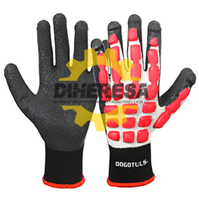 HW3051 GUANTE ANTI IMPACTO CON LATEX NEGRO DOGOTULS | DIHERESA