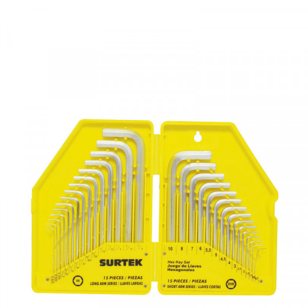 ALLF30 SURTEK Juego combinado de 30 llaves hexagonales"L" en estuche Surtek | DIHERESA