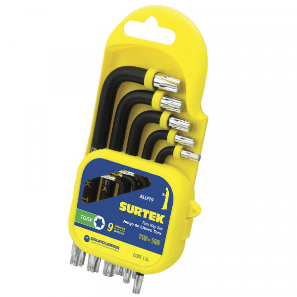ALLFT9 SURTEK Juego de 9 llaves hexagonales Torx rack Surtek | DIHERESA