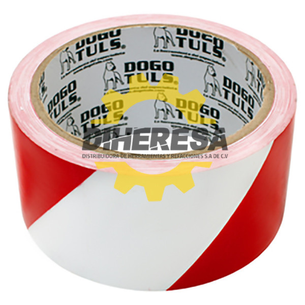 Cinta señalizacion roja -blanca 2"x18m NC3011 DOGOTULS