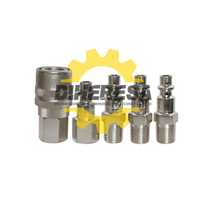 NF2000 JGO DE CONEXI??N ACERO 1/4 NPT 5PZS DOGOTULS | DIHERESA