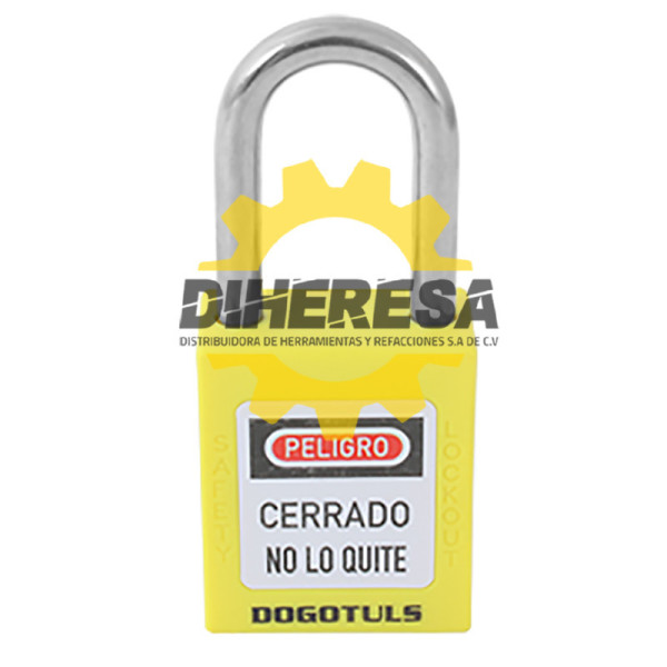RL9011 CANDADO PLÁSTICO BLOQUEO AMARILLO 38X44 DOGOTULS | DIHERESA