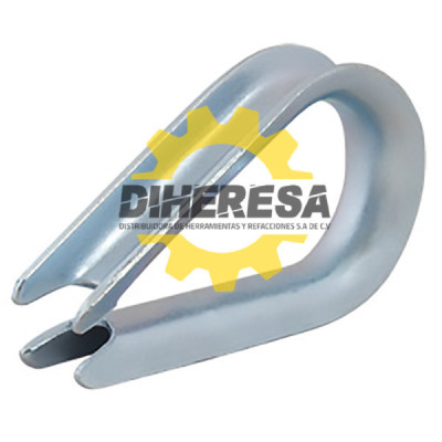 SH5101 Cuello galvanizado 1/4" para cable de acero