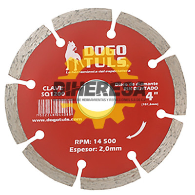 Disco de diamante rin segmentado 4" SQ1200 DOGOTULS