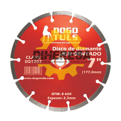 SQ1201 Disco de diamante rin segmentado 4-1/2"