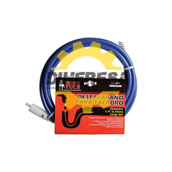 Destapacaño para taladro 1/4" x 7.6 mt SR6007 DOGOTULS