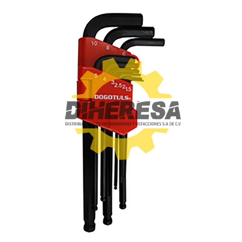 TF2210 JGO 9 LLAVES BOLA LARGA 1.5-10MM HEX DOGOTULS | DIHERESA TF2210 JGO 9 LLAVES BOLA LARGA 1.5-10MM HEX DOGOTULS | DIHERESA