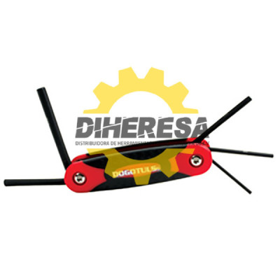 TF2310 JUEGO 7 LLAVES NAVAJA 1.5-6MM HEX CR-V DOGOTULS | DIHERESA